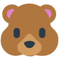 Cómo se ve el emoji Oso en Mozilla.