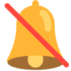 Cómo se ve el emoji Campana con signo de cancelación en Mozilla.