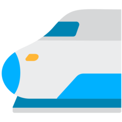 Cómo se ve el emoji Tren bala en Mozilla.