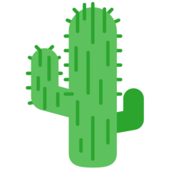 Cómo se ve el emoji Cactus en Mozilla.