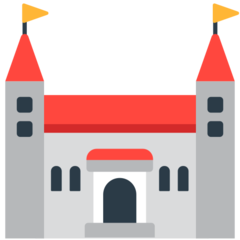 Cómo se ve el emoji Castillo europeo en Mozilla.