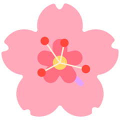 Cómo se ve el emoji Flor de cerezo en Mozilla.