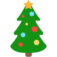 Cómo se ve el emoji Árbol de Navidad en Mozilla.