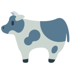 Cómo se ve el emoji Vaca en Mozilla.