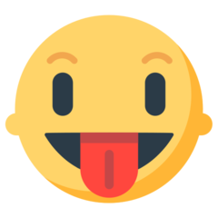 Cómo se ve el emoji Cara sacando la lengua en Mozilla.