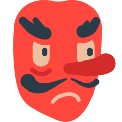 Cómo se ve el emoji Demonio japonés tengu en Mozilla.