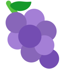 Cómo se ve el emoji Uvas en Mozilla.