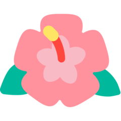 Cómo se ve el emoji Flor de hibisco en Mozilla.