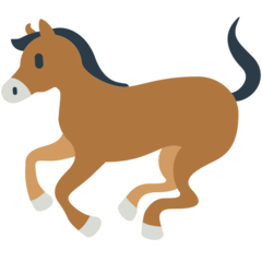 Cómo se ve el emoji Caballo en Mozilla.