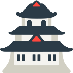 Cómo se ve el emoji Castillo japonés en Mozilla.