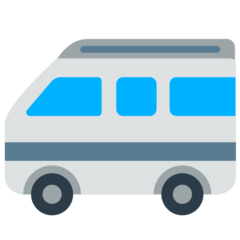 Hvordan Minibus emoji ser ud på Mozilla.