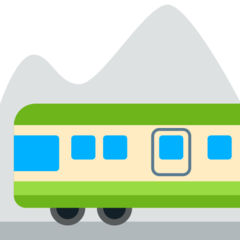 Cómo se ve el emoji Ferrocarril de montaña en Mozilla.