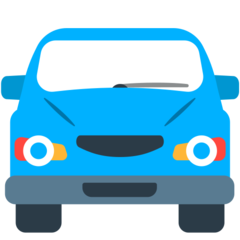 Cómo se ve el emoji Coche próximo en Mozilla.