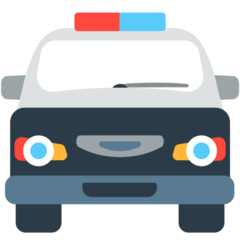 Cómo se ve el emoji Coche de policía próximo en Mozilla.