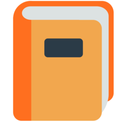 Cómo se ve el emoji Libro naranja en Mozilla.