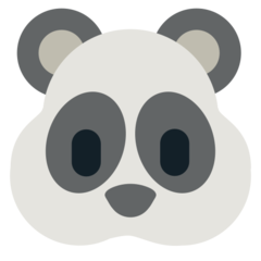 Cómo se ve el emoji Panda en Mozilla.