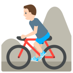 Cómo se ve el emoji Persona en bicicleta en Mozilla.