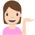 Cómo se ve el emoji Persona de mostrador de información en Mozilla.