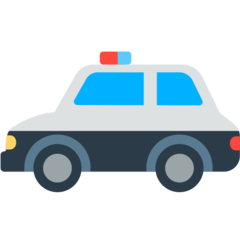 Cómo se ve el emoji Coche de policía en Mozilla.