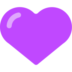 Hvordan Violet hjerte emoji ser ud på Mozilla.