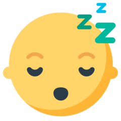 Cómo se ve el emoji Cara durmiendo en Mozilla.