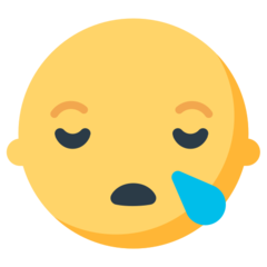 Hvordan Søvnigt ansigt emoji ser ud på Mozilla.