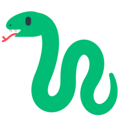 Cómo se ve el emoji Serpiente en Mozilla.