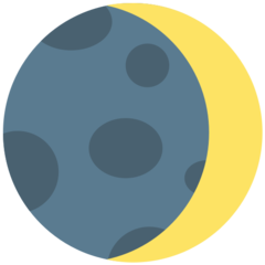 Cómo se ve el emoji Luna creciente en Mozilla.