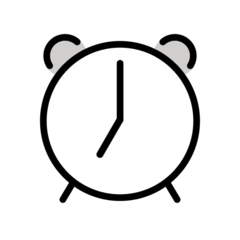 Cómo se ve el emoji Reloj despertador en Openmoji.