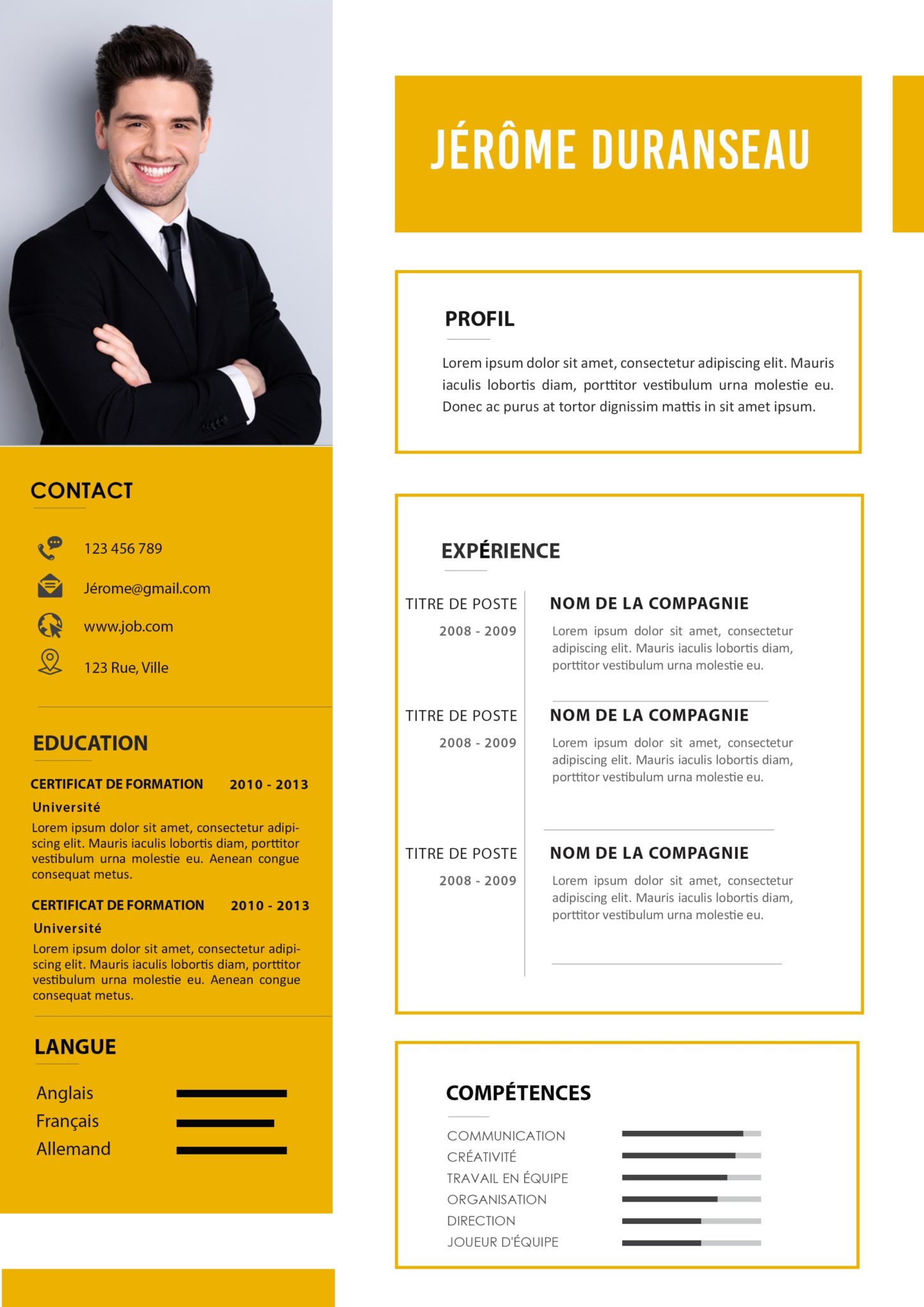 Exemplaire De Cv Gratuit A Telecharger Modeles Cv Word Cv Gratuit Images