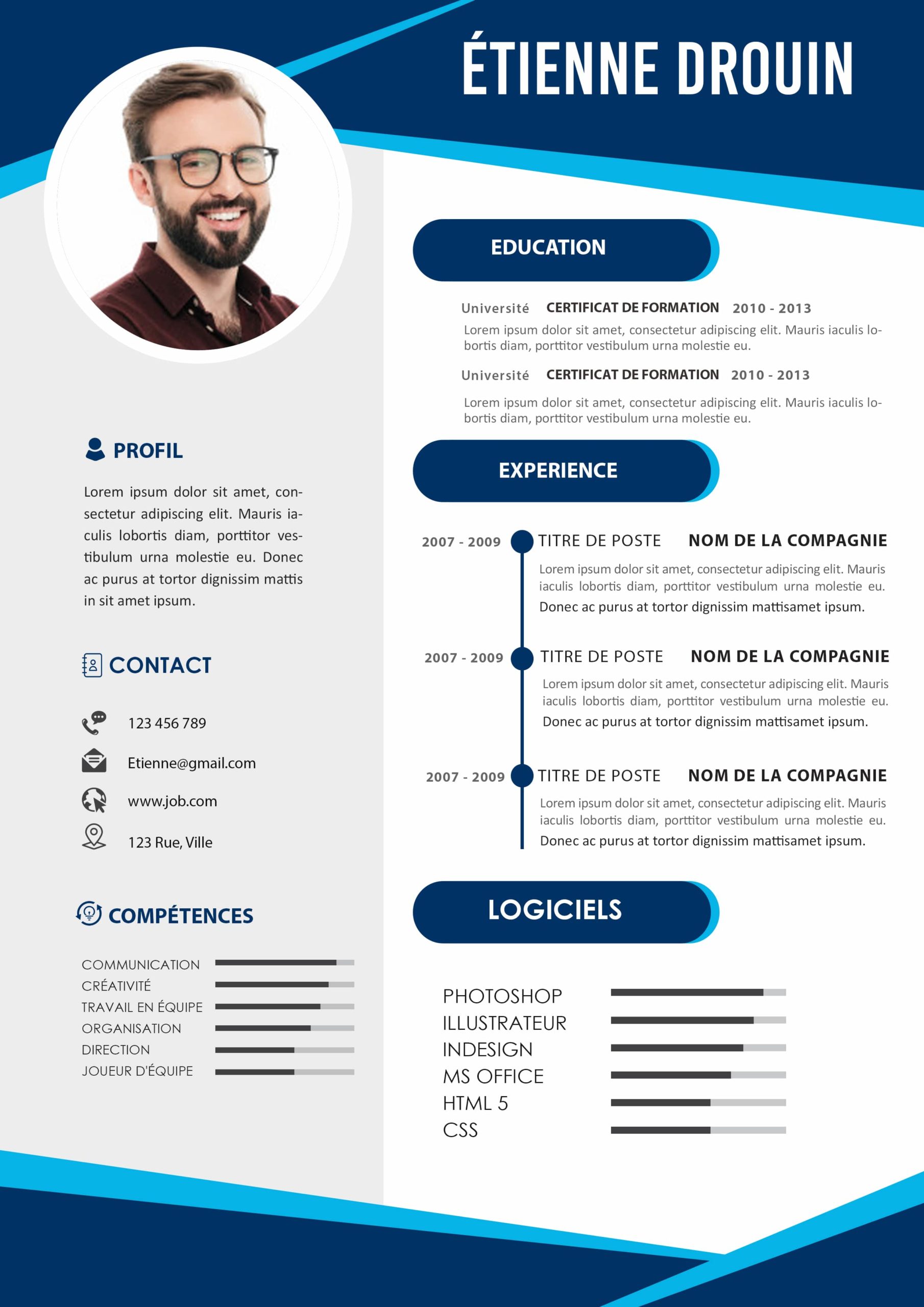 Exemplaire De Cv Gratuit A Telecharger Modeles Cv Word Cv Gratuit Images