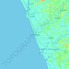 Kozhikode topographic map, elevation, terrain