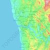 Porto topographic map, elevation, terrain