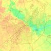 Lucknow topographic map, elevation, terrain