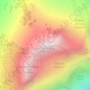 Andes topographic map, elevation, terrain