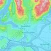 Coquitlam topographic map, elevation, terrain