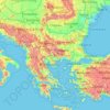 Balkans topographic map, elevation, terrain