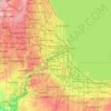 Cook County topographic map, elevation, terrain