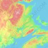 New Brunswick topographic map, elevation, terrain