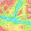 Kamloops topographic map, elevation, terrain