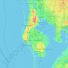 Pinellas County topographic map, elevation, terrain