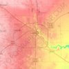 Lubbock topographic map, elevation, terrain