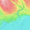 Old Toronto topographic map, elevation, terrain