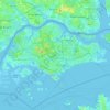 Singapore topographic map, elevation, terrain