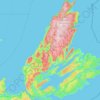 Cape Breton Island topographic map, elevation, terrain