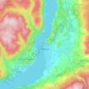 Kelowna topographic map, elevation, terrain