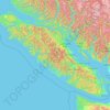 Vancouver Island topographic map, elevation, terrain