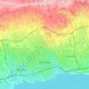 Oshawa topographic map, elevation, terrain