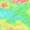 Glasgow topographic map, elevation, terrain