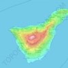 Tenerife topographic map, elevation, terrain